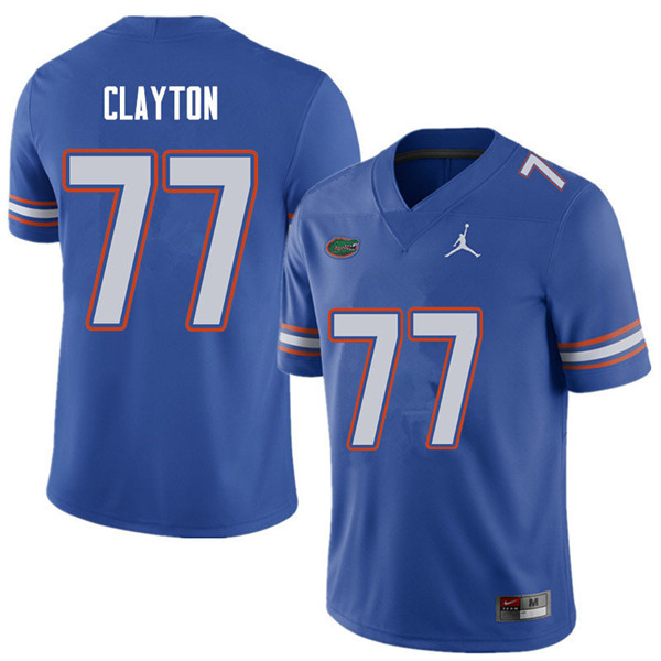 Jordan Brand Men #77 Antonneous Clayton Florida Gators College Football Jerseys Sale-Royal